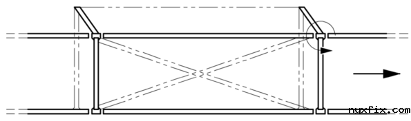 单排悬臂连杆相对立柱变形
